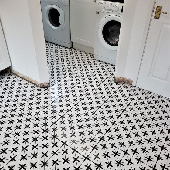 Potton White Pattern Ceramic Tile