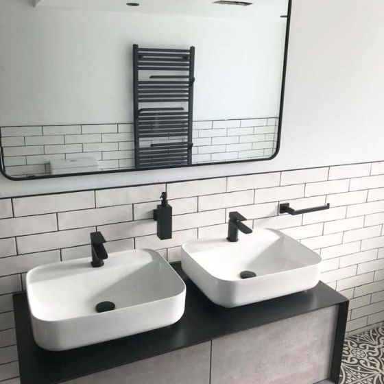 Devlin Black & Concrete Double Vanity Unit