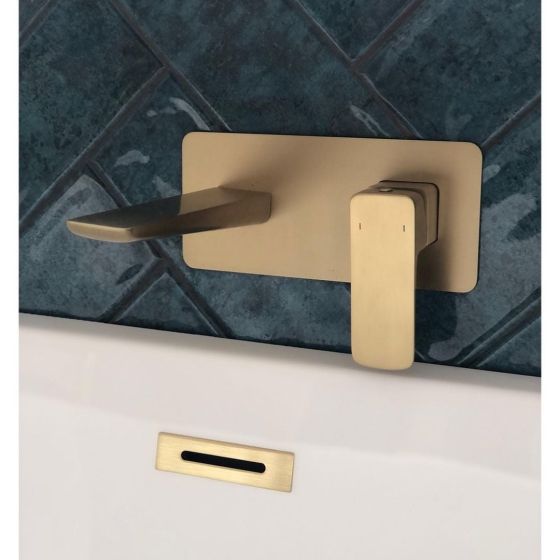 Gold Wall Mounted Bath Mixer Tap