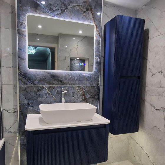 Stockton Blue Gloss Porcelain Tile