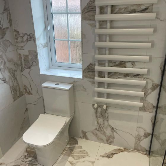 Dunwell White Heated Towel Rail