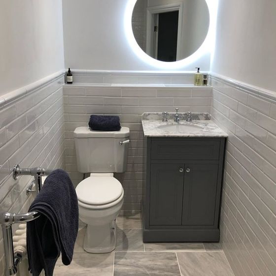 Richmond Square Light Grey Vanity Unit