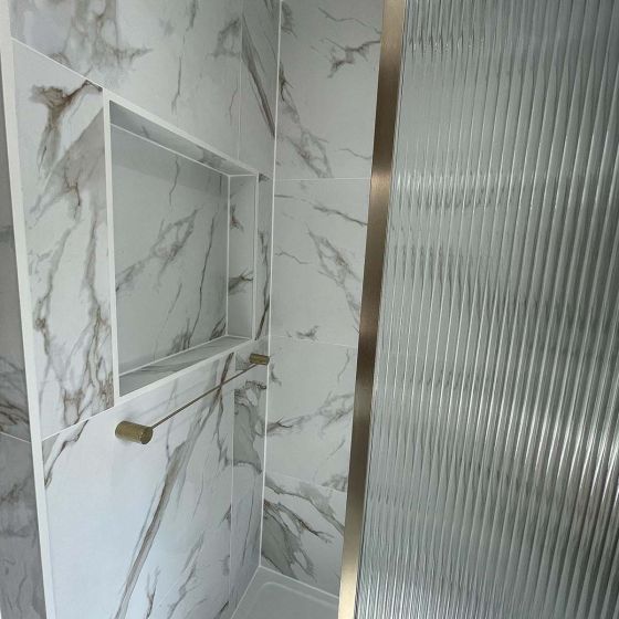 Moray Champagne Gold Knurled Towel Rail