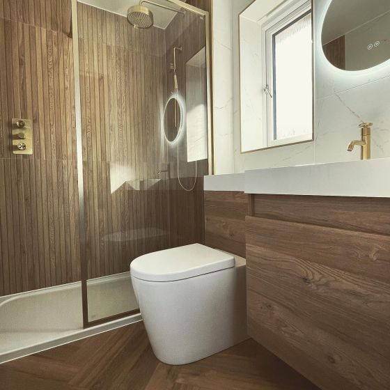 1200mm Right Hand Vanity Combination Unit in Natural Oak