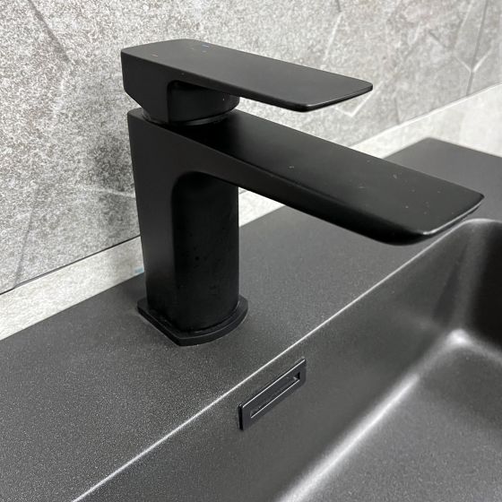 Zena Black Basin Mixer Tap