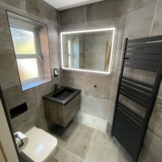 Adison Black LED Mirror