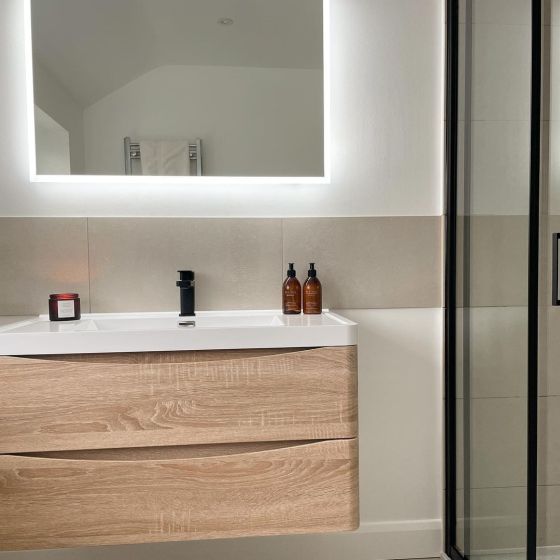 Erin Wall Hung Vanity Unit in Light Oak