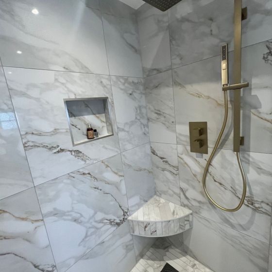 Charlie Beige Marble Matt Porcelain Tile - 600x600mm
