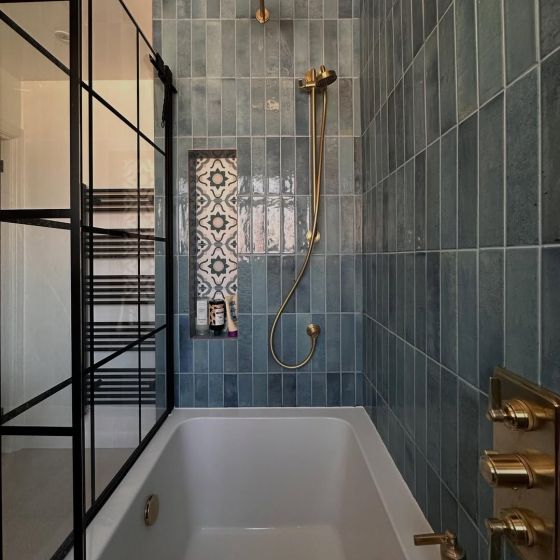 Downton Brushed Gold Concealed Valve Shower Pack