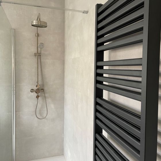 Teon Anthracite Heated Towel Rail