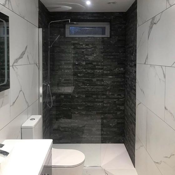 Prom Dark Brick Split Faced Porcelain Tile