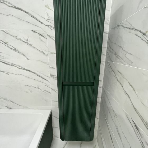 Ribbed Wall Hung Storage Unit in Green