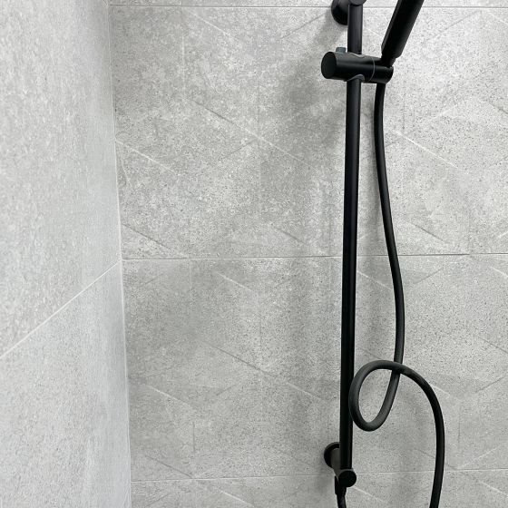 Zena Matt Black Round Slide Rail Kit