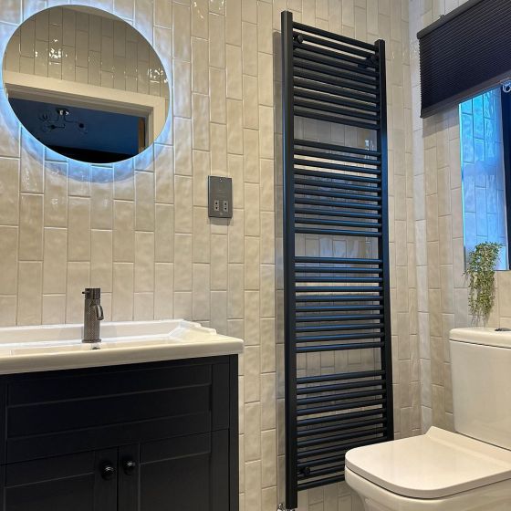 Anthracite Heated Towel Rail - 1800x600mm