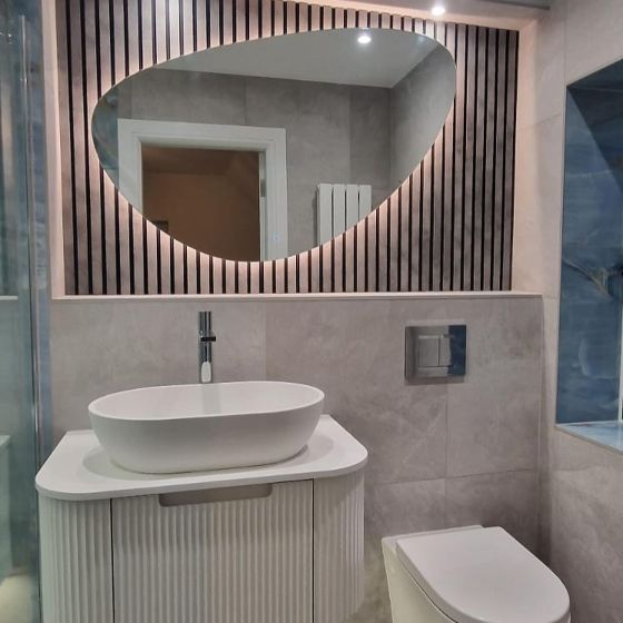 Pebble Backlit LED Mirror - 1200x687mm
