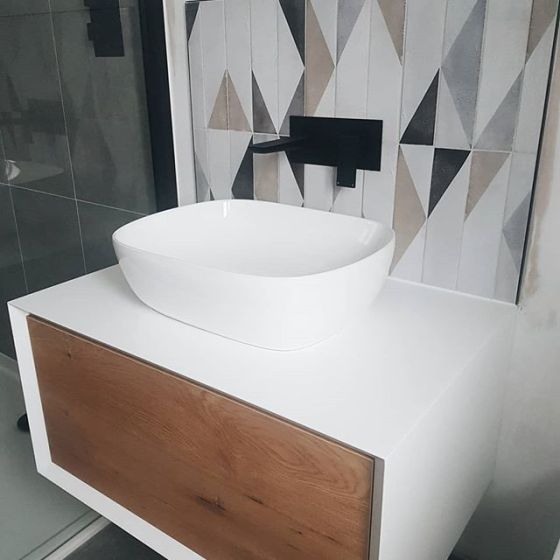 Devlin White & Oak Vanity Unit