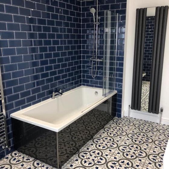 Metro Colbalt Blue Ceramic Brick Tile 100x200mm