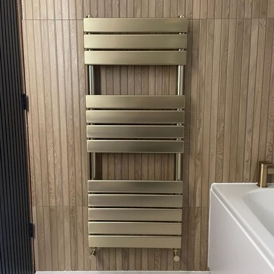 Brushed Gold Heated Towel Rail