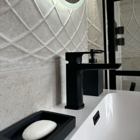 Zena Black Basin Mixer Tap