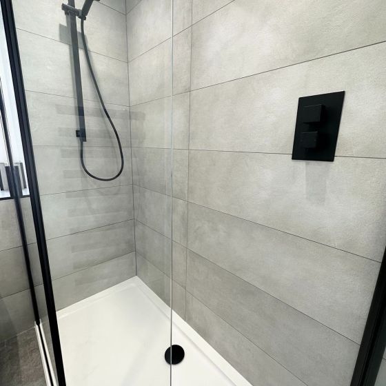 Lancer Gris Concrete Effect Matt Ceramic Tile - 300x900mm