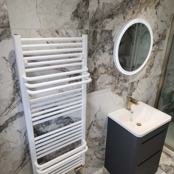 Pico White Heated Towel Rail
