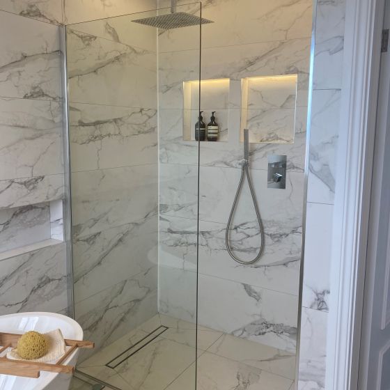 La Bella White Marble Ceramic Tile