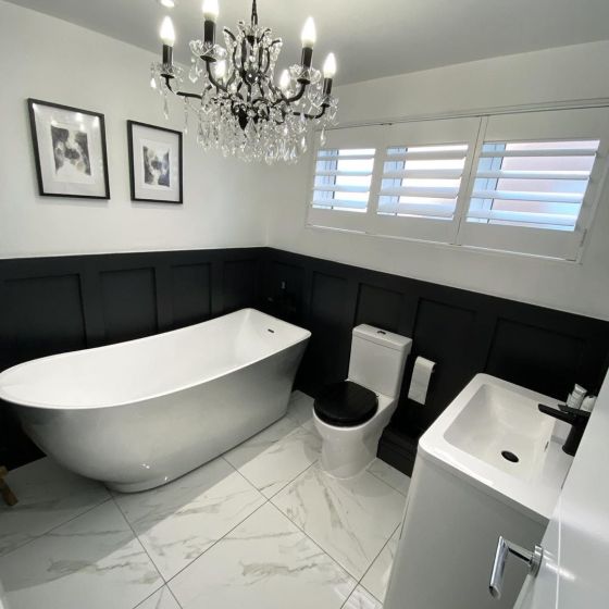 Eton Silver Freestanding Acrylic Bath