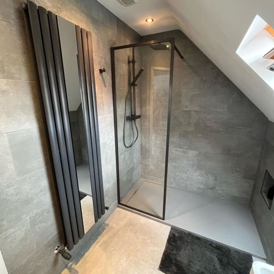 Corex Grey Vertical Mirror Radiator