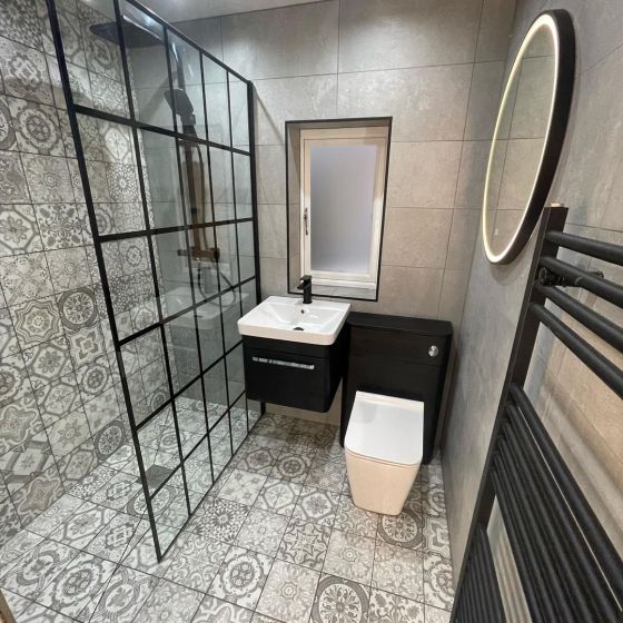 Esk Black Wall Mounted Vanity & WC Unit