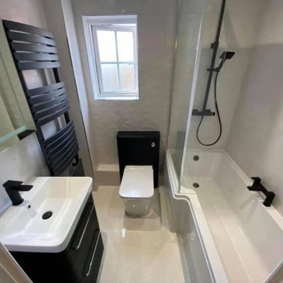 Esk Black Textured Vanity Unit