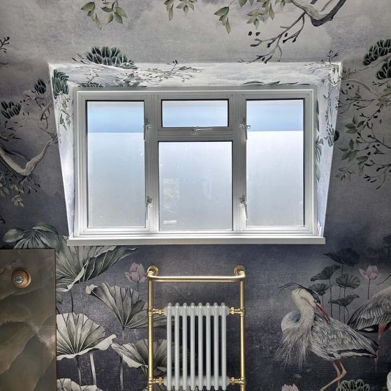 Hive White & Gold Heated Towel Rail