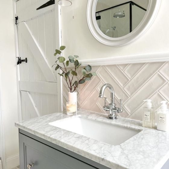 Navajo Blanco Gloss Ceramic Brick Tile