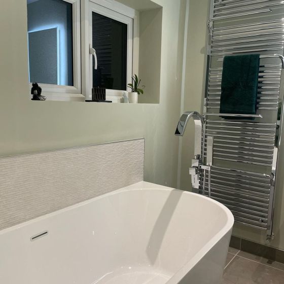 Jenka Chrome Heated Towel Rail