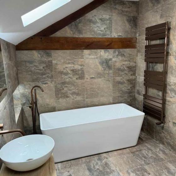Milo White Freestanding Acrylic Bath 1500x750mm