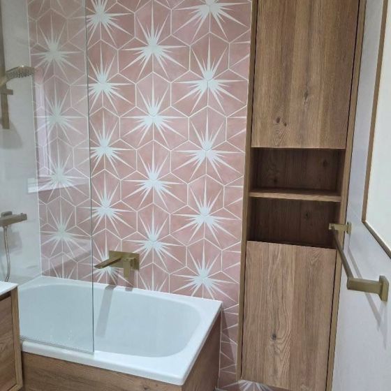 Lotus Hex Matt Pink Hexagon Porcelain Tile