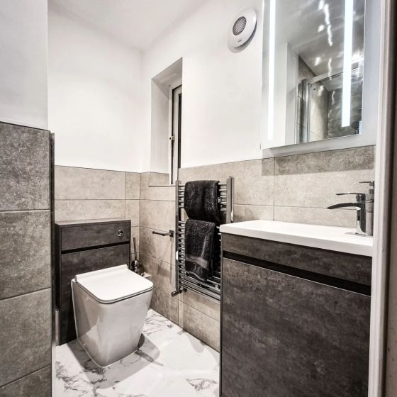 Odion 540mm Cloakroom Vanity Unit in Metallic
