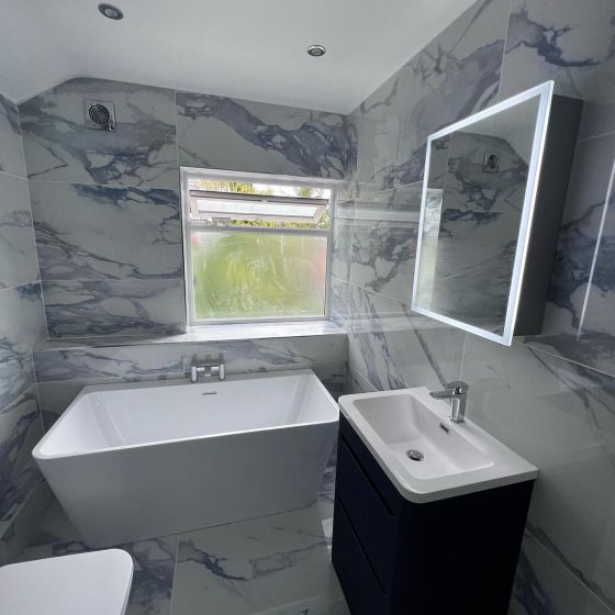 Milo Freestanding Back to Wall Bath