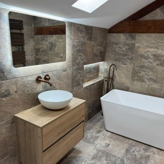 Arans Grey Stone Effect Tile