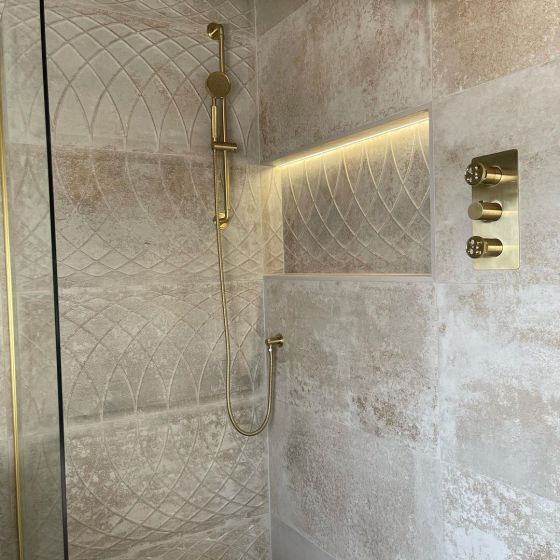 Urban Brushed Gold Concealed Valve Shower Pack