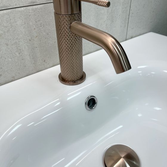 Moray Satin Bronze Knurled Basin Tap
