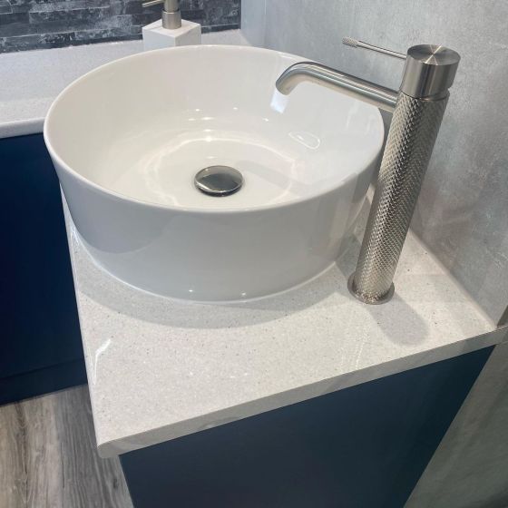 Moray Nickel Knurled Tall Basin Tap