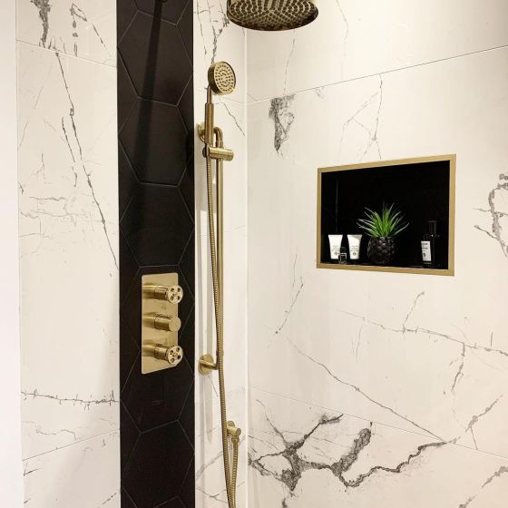 Urban Brushed Gold Concealed Valve Shower Pack