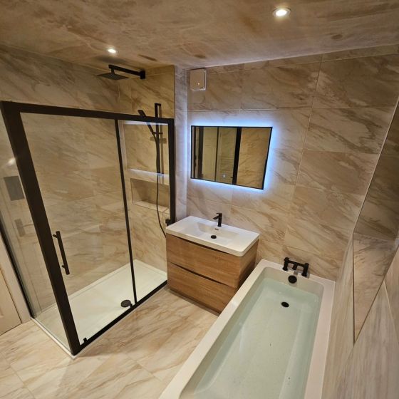 Erin Floorstanding Vanity Unit in Light Oak & Resin Basin