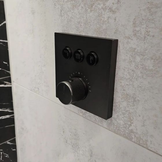 Baylin Triple Outlet Concealed Shower Valve - Gun Metal