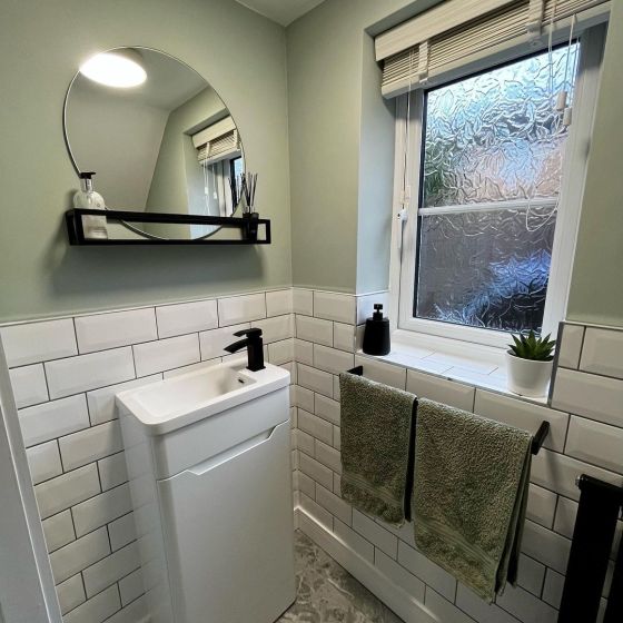 Ellis Floor Standing Cloakroom Vanity Unit in Matt White