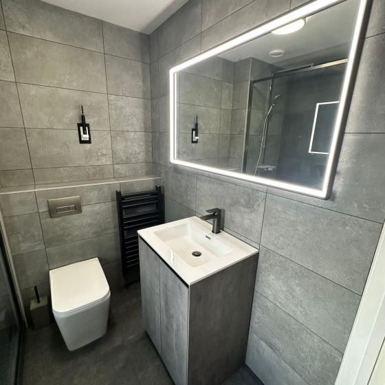Adison Black LED Mirror - 700x1200mm