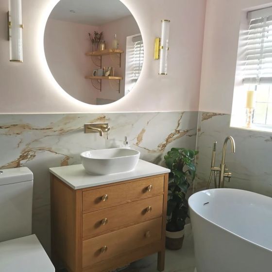 Charlie Beige Marble Gloss Porcelain Tile