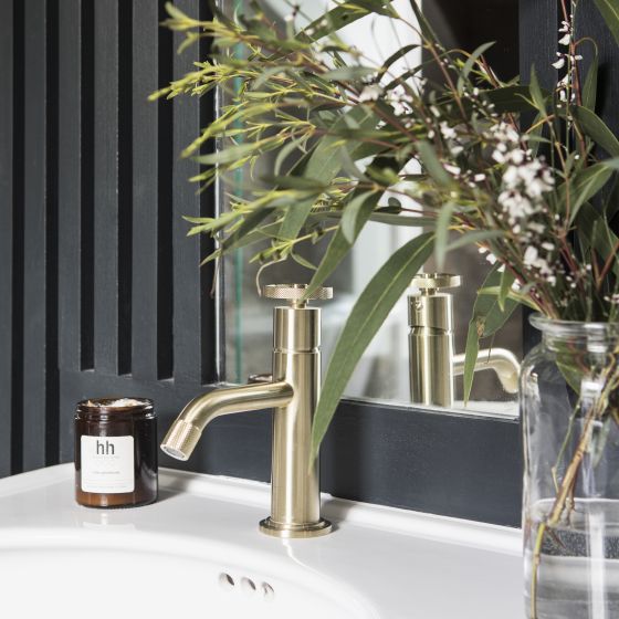 Urban Brushed Gold Basin Mixer Tap