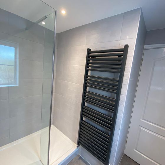Teon Anthracite Double Heated Towel Rail