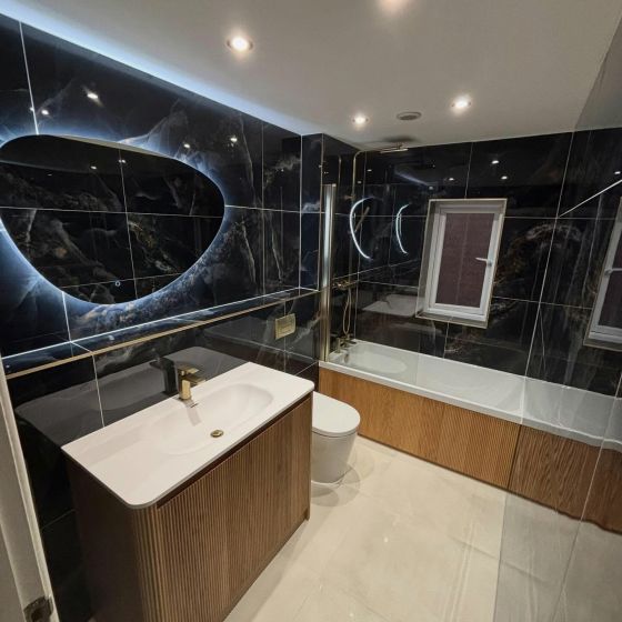 Nebula Black Onyx High Gloss Porcelain Tiles